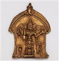 A group of two Maharashtra copper alloy plaques of Virabhadra. 19th century - image-1