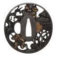 A Tetsugendô Shôraku attributed iron tsuba. Edo period, second half 18th century - image-1