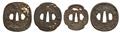 Four iron tsuba. Edo period, 18th/19th century - image-1