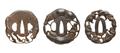 Three iron tsuba. Edo period, 18th/19th century - image-1