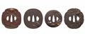 Four iron tsuba. Edo period, 18th/19th century - image-1