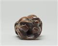 A boxwood netsuke of Shoki and oni. 18th century - image-2