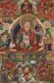 A Tibetan or Bhutanese thangka of Padmasambhava. 19th century - image-1