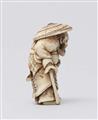 An ivory netsuke of Shoki. First half 19th century - image-4