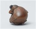 A boxwood netsuke of a tengu no tamago. Late 19th century - image-4