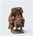 A boxwood netsuke of Watanabe no Tsuna. Mid-19th century - image-4