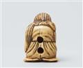 An ivory Shunga netsuke of an Okame. Early 19th century - image-3