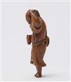 A boxwood netsuke of a Harugoma dancer. Late 18th century - image-4