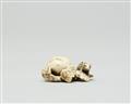 A marine ivory netsuke of a rat with a fruit. 19th century - image-2