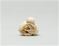 An ivory netsuke of a hare with a biwa-fruit. Second half 19th century - image-6