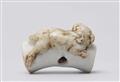 A porcelain netsuke of tiger on bamboo. 19th century - image-3