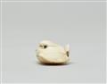 An ivory netsuke of a fukura suzume. 19th century - image-3