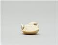 An ivory netsuke of a fukura suzume. 19th century - image-5