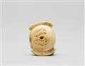 An ivory netsuke of a fukura suzume. 19th century - image-6