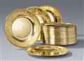 36 silver gilt Empire plates - image-1