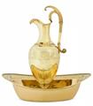 A Parisian silver gilt Empire ewer and basin - image-1