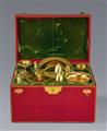 A silver gilt travel service in a box - image-2