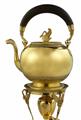 A Neoclassical silver gilt kettle and rechaud - image-2