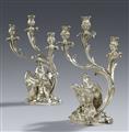 A pair of silver candelabrum from the wedding service made for Maria Letizia Bonaparte - image-3