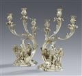 A pair of silver candelabrum from the wedding service made for Maria Letizia Bonaparte - image-1