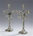 A pair of Art Nouveau silver candelabra - image-2