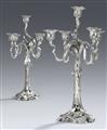 A pair of Art Nouveau silver candelabra - image-4