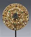 A Transylvanian Baroque parcel gilt silver rosette clasp - image-1