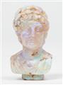 A rare miniature carved opal bust of a Roman emperor - image-1