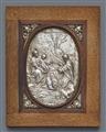 An Augsburg silver relief with Saint John the Apostle adoring the Virgin - image-1