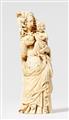 Bohemia 17th century - A 17th century Bohemian carved ivory figure of the Virgin and Child - image-1