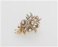 An 18k gold diamond bouquet brooch - image-1