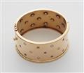 An 18k rose gold gemstone cuff bangle - image-2