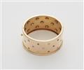 An 18k rose gold gemstone cuff bangle - image-1