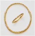 A 22k gold torque and bangle - image-1