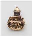 An 18k gold and gemstone moretto brooch - image-3