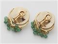 A pair of 18k gold and rock crystal clip earrings - image-2