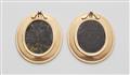 A pair of 18k gold Neoclassical shell cameos - image-2