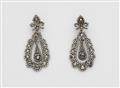 A pair of cut steel pendant earrings - image-1