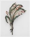 A large silver and 18k gold bouquet brooch - image-1