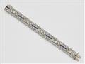 An Art Déco platinum diamond and sapphire bracelet - image-1