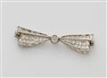 A platinum diamond bow brooch - image-2