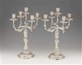 A pair of Dresden silver candelabra - image-1