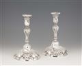 A pair of Hamburg silver candlesticks - image-1