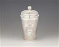 A large silver snakeskin beaker and cover - image-1