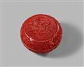 A large carved red lacquer lidded box. Beijing. Ca. 1970 - image-1