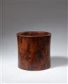 A very large hongmu wood brush pot or scroll holder. Qing dynasty, 18th/19th century - image-2