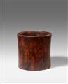 A very large hongmu wood brush pot or scroll holder. Qing dynasty, 18th/19th century - image-1