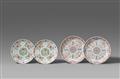 Four fencai and polychrome-decorated dishes. Republic period (1912–1949) - image-1