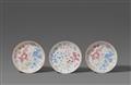 Three famille rose phoenix dishes. Guangxu period (1875–1908) and later - image-1