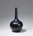 A large blueish-black-glazed bottle vase. 20th century - image-2